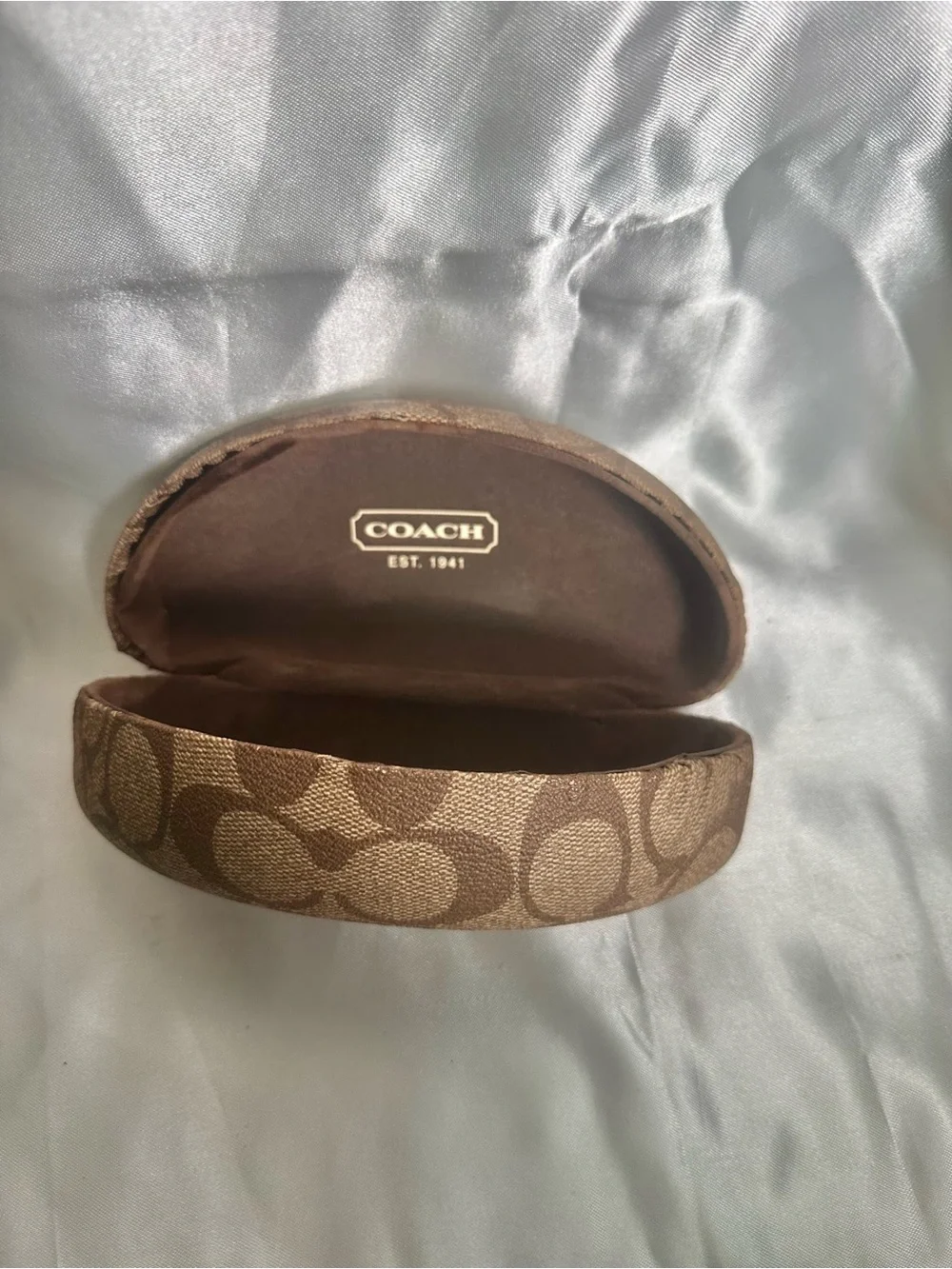 Coach Brown Gradient Shield Sunglasses with Gold Accents